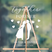 Together Forever Personalized Wedding Acryl Bord (Neutraal)