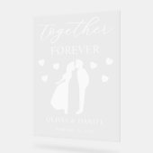 Together Forever Personalized Wedding Acryl Bord (Hoek)
