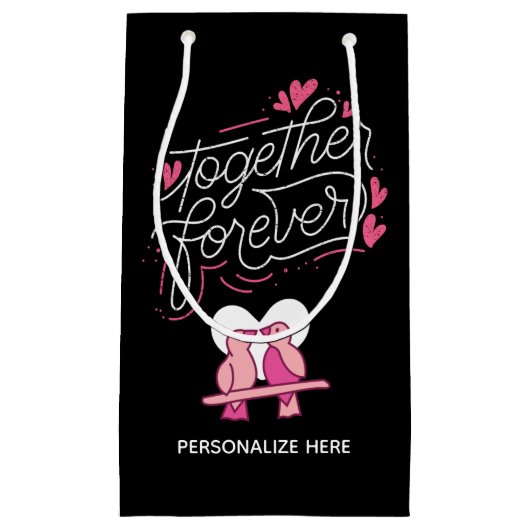 Together Forever Persoonlijke Gift Bag Klein Cadeauzakje (Voorkant)