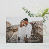 Together Forever Photo Verloving Aankondiging (Staand voorkant)