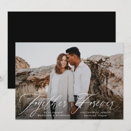 Together Forever Photo Verloving Aankondiging (Voorkant / Achterkant)