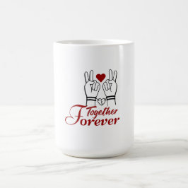 “Together Forever – Romantic Valentine’s Day Coupl Koffiemok