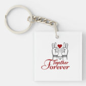 “Together Forever – Romantic Valentine’s Day Coupl Sleutelhanger (voorkant)