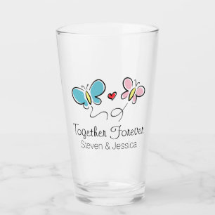 Together Forever schattige vlinders, nieuw glas
