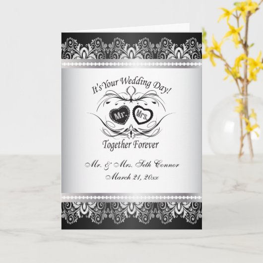 Together Forever Silver Wedding Kaart (Gele Bloem)