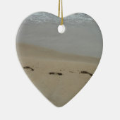 Together Forever Voetafdrukken in de zand Ornament (Rechts)