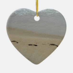 Together Forever Voetafdrukken in de zand Ornament