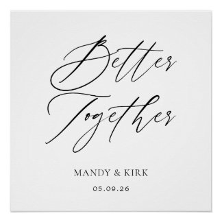 Together Forever Wedding Backdrop | Ceremony Perfect Poster