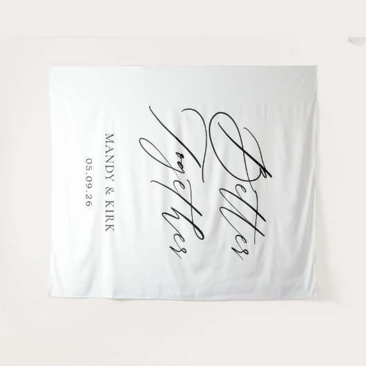 Together Forever Wedding Backdrop | Ceremony Wandkleed (Voorkant (horizontaal))