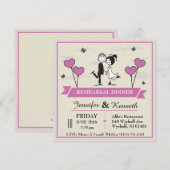 Together Groom & Bride Uitnodiging (Voorkant / Achterkant)