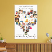 Together Heart Shaped Photo Collage Persoonlijk Canvas Afdruk (Insitu (Woonkamer))