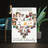 Together Heart Shaped Photo Collage Persoonlijk Canvas Afdruk