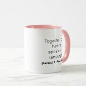 Together Hearts Speak One Language Mug Mok (Voorkant rechts)