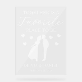 Together is a Favorite Place to Be Custom Wedding Acryl Bord