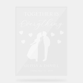 Together is Everything Custom Wedding Acryl Bord