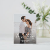 Together is my Favorite Place Photo Engagement  Briefkaart (Staand voorkant)