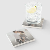 Together is my Favorite Place Photo Engagement  Stenen Onderzetter (Zijkant)