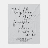 Together is our Favorite Place to Be Fleece Deken (Voorkant)