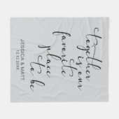 Together is our Favorite Place to Be Fleece Deken (Voorkant (Horizontaal))