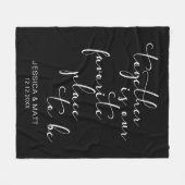 Together is our Favorite Place to Be Fleece Deken (Voorkant (Horizontaal))