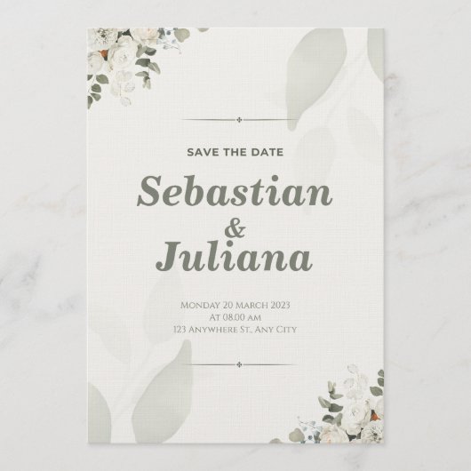 Together Is Our Favorite Place Wedding Invitation Kaart (Voorkant)