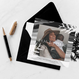 Together Modern & Minimal Japanse kerstfoto Feestdagenkaart