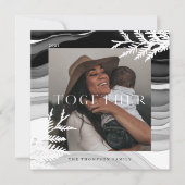 Together Modern & Minimal Japanse kerstfoto Feestdagenkaart (Voorkant)