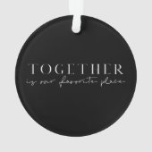 Together Modern & Minimal Japanse kerstfoto Ornament (achterkant)