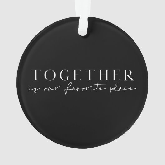 Together Modern & Minimal Japanse kerstfoto Ornament (achterkant)