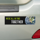 Together op aardbumper sticker (Op auto)