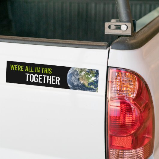Together op aardbumper sticker (Op Truck)