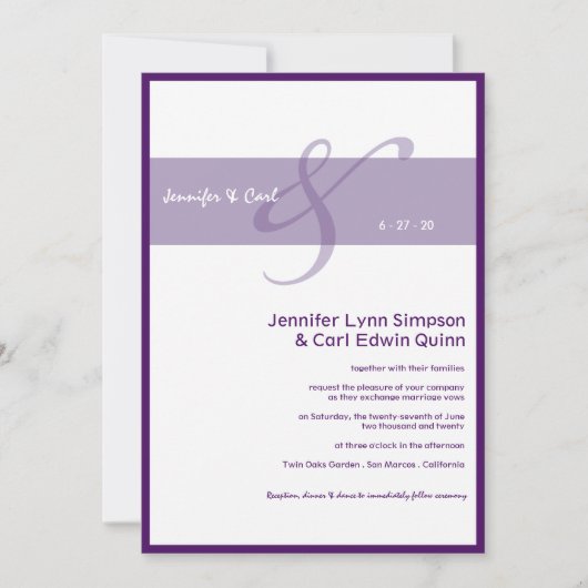 Together (Paarse weddenschap) Kaart (Voorkant)