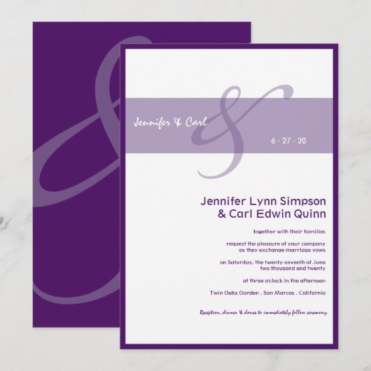 Together (Paarse weddenschap) Kaart (Voorkant / Achterkant)