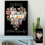 Together Personalized Love Heart 29 Photo Collage Poster<br><div class="desc">Creëer uw eigen persoonlijke poster met 29 van uw favoriete foto's en uw familienaam/-namen. Het fotomalplaatje is opstelling aan creëer een fotocollage in de vorm van een liefdeshart, tonend uw afbeeldingen in een mengeling van portret, landschap en vierkant instragramformaten. Upload uw foto's die in rijen werken, van boven tot onder....</div>