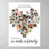 Together Personalized Love Heart 36 Photo Collage Poster (Voorkant)