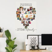 Together Personalized Love Heart Photo Collage Poster (Thuiskantoor)