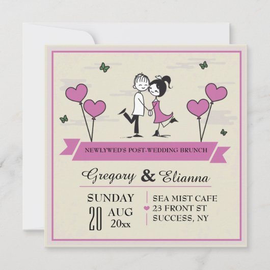 Together Post Wedding Brunch Uitnodiging (Voorkant)