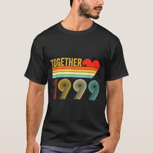 Together Since 1999 Shirt Retro Couple Anniversary (Voorkant)