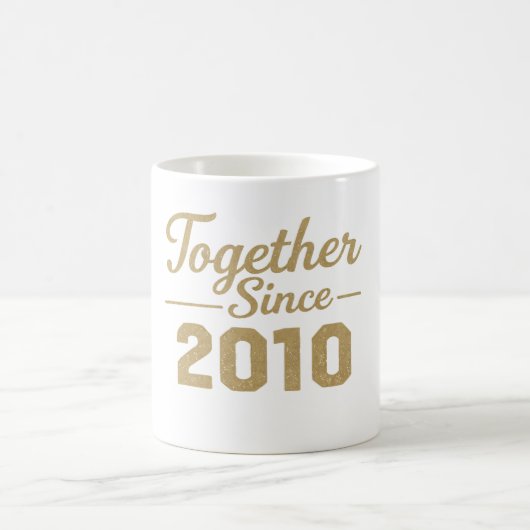 Together Since 2010 Anniversary Mug Koffiemok (Center)