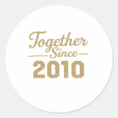 Together Since 2010 Anniversary Sticker  (Voorkant)