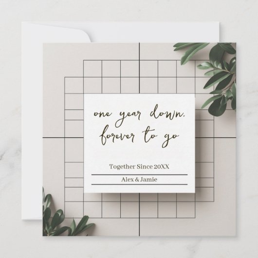 Together Since 20XX Personalized Couple  Kaart (Voorkant)