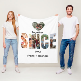 Together Since – Custom Year & Couple Names Photo Fleece Deken