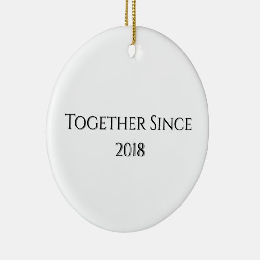 Together Since Year Modern Porsonalized Couple Keramisch Ornament (Rechts)