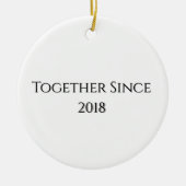 Together Since Year Modern Porsonalized Couple Keramisch Ornament (Voorkant)