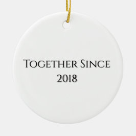 Together Since Year Modern Porsonalized Couple Keramisch Ornament