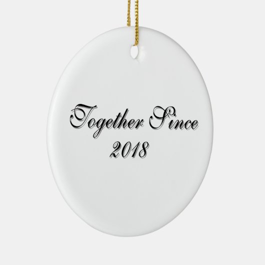 Together Since Year Personalized Couple Design Keramisch Ornament (Rechts)