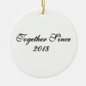 Together Since Year Personalized Couple Design Keramisch Ornament (Voorkant)