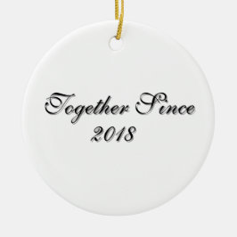 Together Since Year Personalized Couple Design Keramisch Ornament