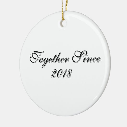 Together Since Year Personalized Couple Design Keramisch Ornament (Links)