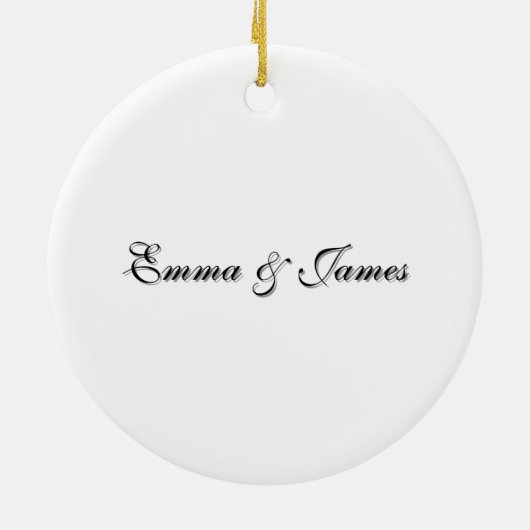 Together Since Year Personalized Couple Design Keramisch Ornament (Achterkant)
